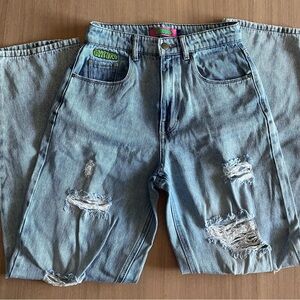 Empyre High Rise Light Blue Distressed Jeans